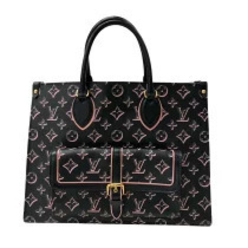 Louis Vuitton The Black Go Bag Monogram Tote Pink On You Fall Black Pink